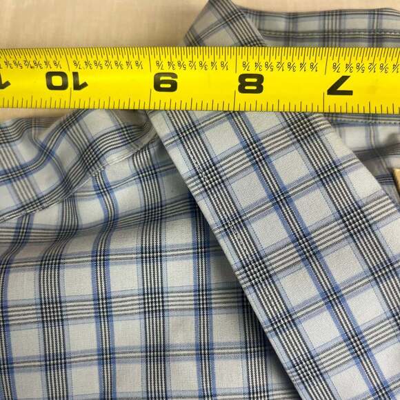 Eddie Bauer Button-Up Men's Plaid Flannel Mens 3XL Blue Cotton Wrinkle Free - Picture 3 of 10